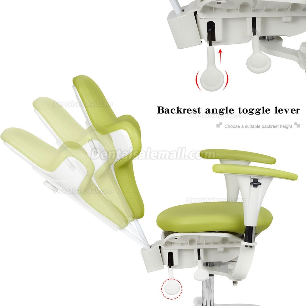 Ergonomic Dental Microscope Stool Micro Surgeon Chair with Amrests Adjustable Foot Controlled